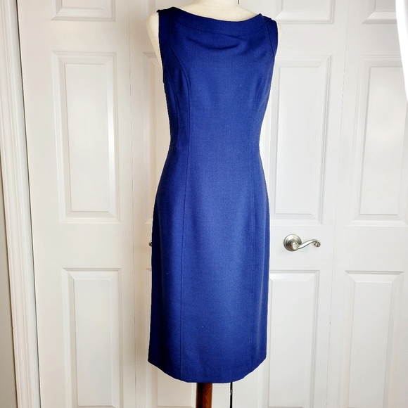 Louben Deep Blue Shift Dress SZ 10 - Picture 1 of 17